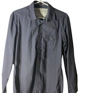 Esprit sports charcoal gray button down dress shirt